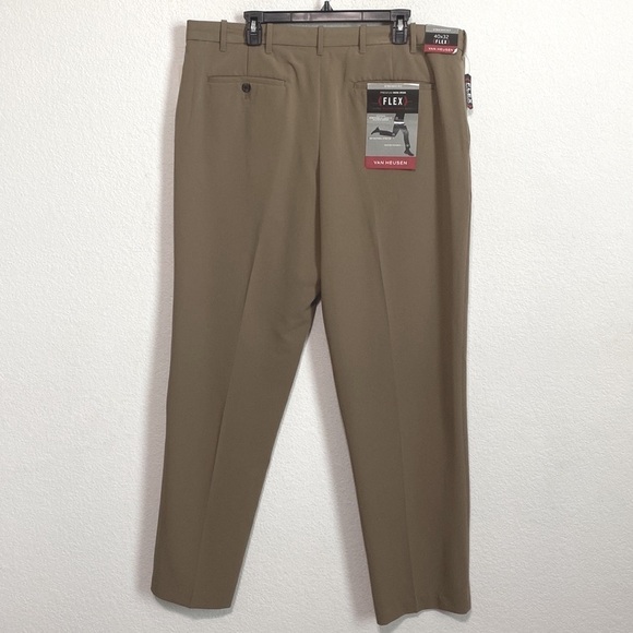 Van Heusen "NEW" Flex Khaki Premium Non Iron Pants Size 40 Waist - Picture 4 of 8